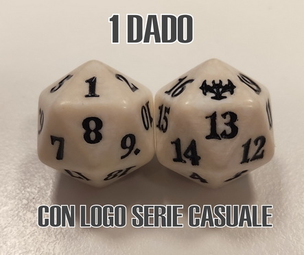MtG Dice - Dado Life Counter White (logo serie casuale)