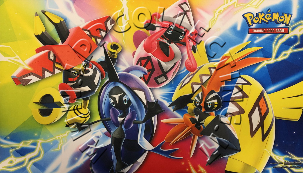 [A8] Pokémon Playmat Tapu Bulu, Tapu Fini, Tapu Lele, Tapu Koko