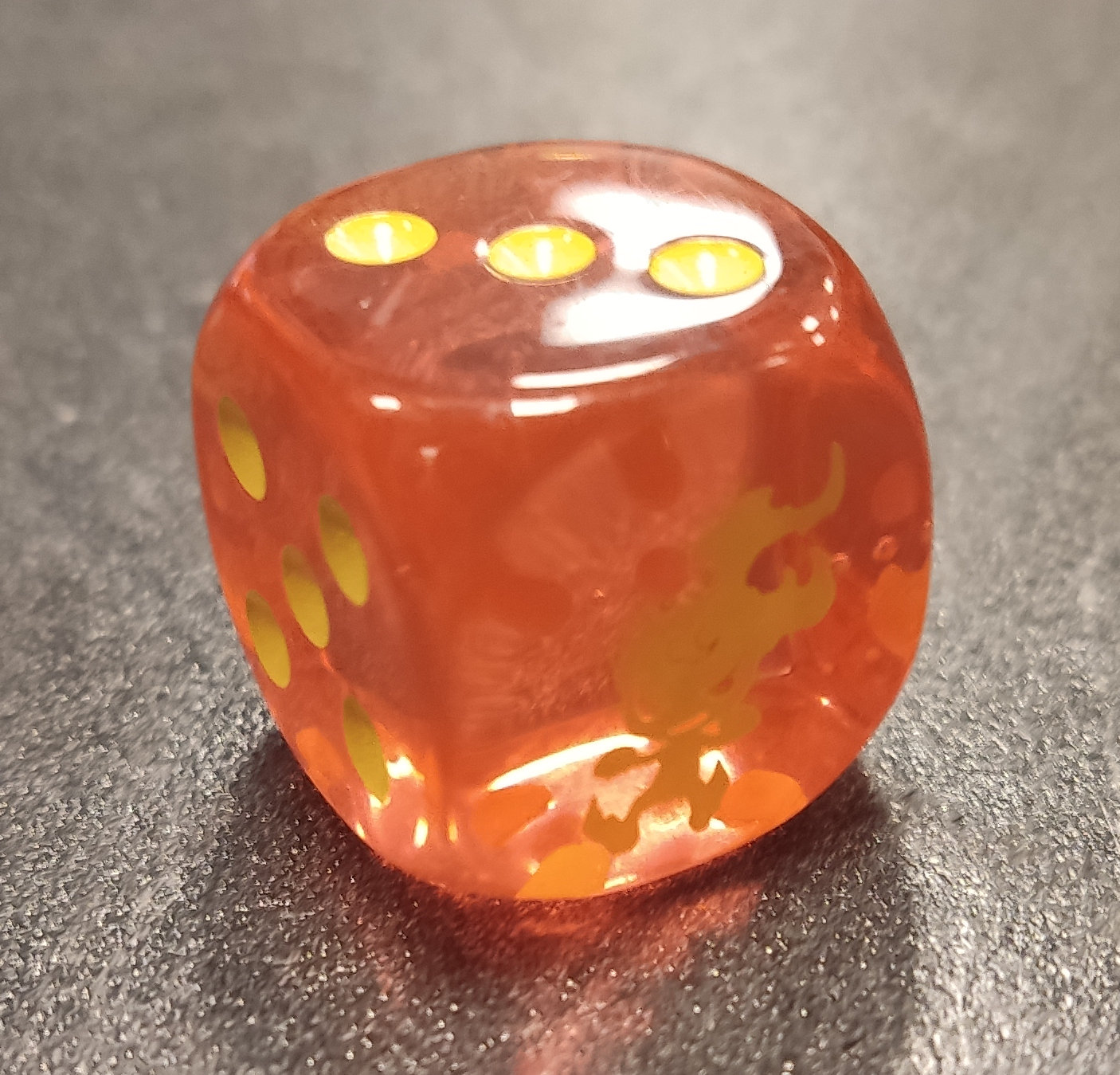 [12] YuGiOh! - Dado D6 HAC1 Orange Flamvell