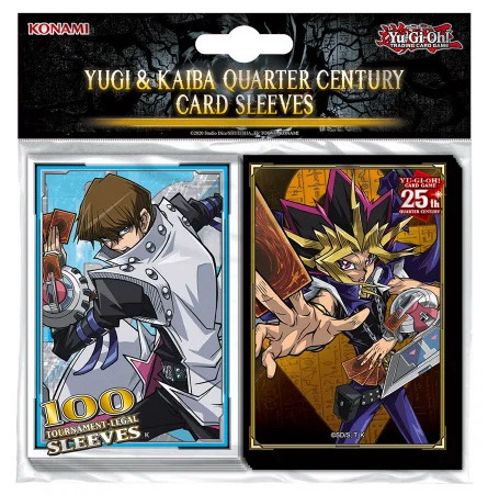 [28] YuGiOh! - Confezione 100 Sleeves Yugi & Kaiba Quarter Century