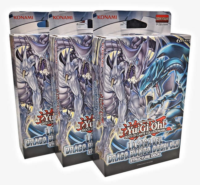 ITA - [NR.25] 3x Structure Deck: La Saga del Drago Bianco Occhi Blu 1a Edizione