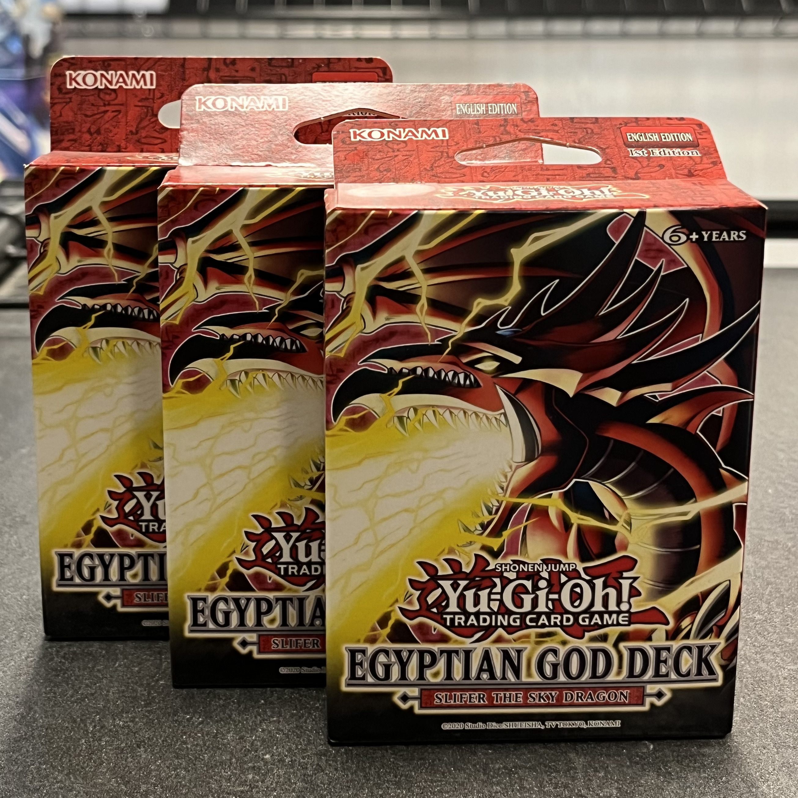 ENG - [NR.52] 3x Egyptian God Deck: Slifer the Sky Dragon 1st Edition